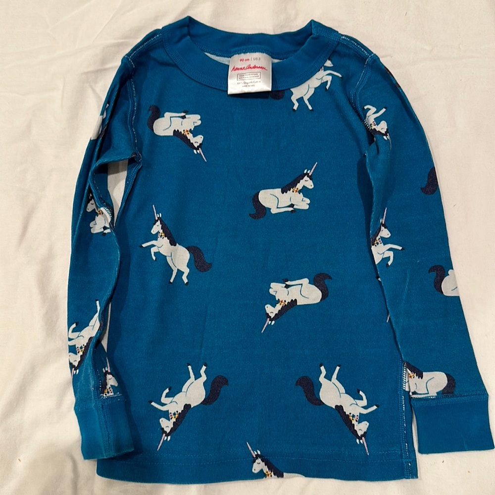 Unicorn Long sleeve Pajama Top Hanna Andersson 90